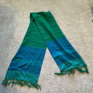 GREEN AND BLUE SCARF